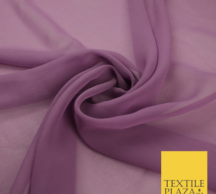 16 COLOURS Premium Plain Dyed Chiffon Fine Soft Georgette Sheer Dress Fabric 58"