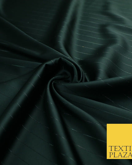 16 COLOURS - Fine Lurex Striped Silky Smooth Sateen Satin Fabric Drape Lining