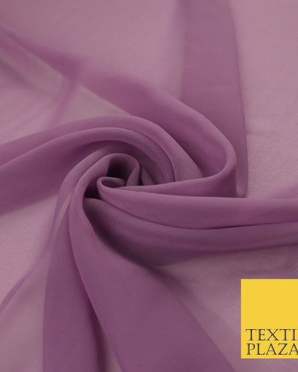 16 COLOURS Premium Plain Dyed Chiffon Fine Soft Georgette Sheer Dress Fabric 58"