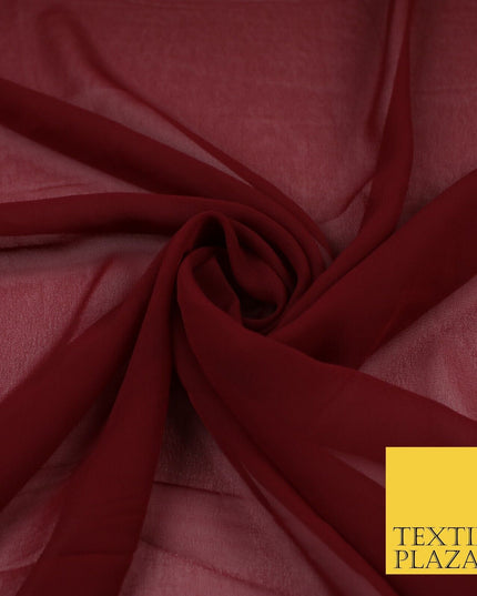 16 COLOURS Premium Plain Dyed Chiffon Fine Soft Georgette Sheer Dress Fabric 58"