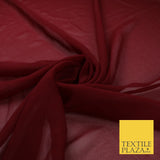 16 COLOURS Premium Plain Dyed Chiffon Fine Soft Georgette Sheer Dress Fabric 58"