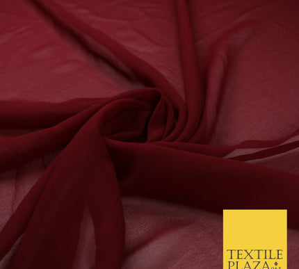 16 COLOURS Premium Plain Dyed Chiffon Fine Soft Georgette Sheer Dress Fabric 58"