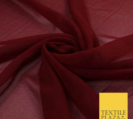 16 COLOURS Premium Plain Dyed Chiffon Fine Soft Georgette Sheer Dress Fabric 58"