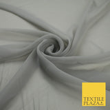 16 COLOURS Premium Plain Dyed Chiffon Fine Soft Georgette Sheer Dress Fabric 58"