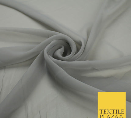 16 COLOURS Premium Plain Dyed Chiffon Fine Soft Georgette Sheer Dress Fabric 58"