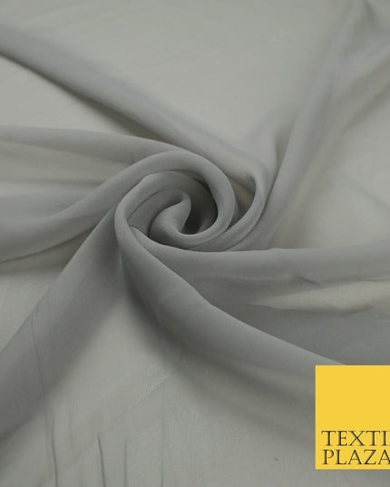 16 COLOURS Premium Plain Dyed Chiffon Fine Soft Georgette Sheer Dress Fabric 58"