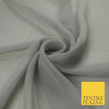 16 COLOURS Premium Plain Dyed Chiffon Fine Soft Georgette Sheer Dress Fabric 58"