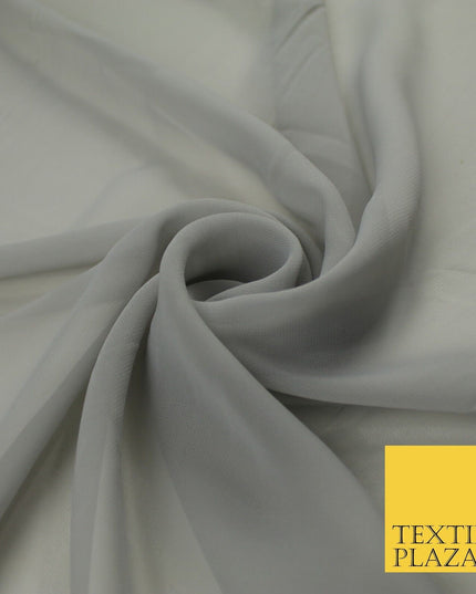 16 COLOURS Premium Plain Dyed Chiffon Fine Soft Georgette Sheer Dress Fabric 58"