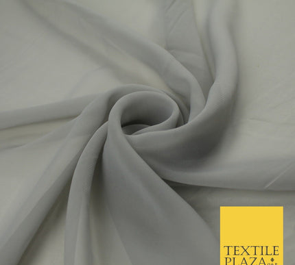 16 COLOURS Premium Plain Dyed Chiffon Fine Soft Georgette Sheer Dress Fabric 58"