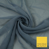 16 COLOURS Premium Plain Dyed Chiffon Fine Soft Georgette Sheer Dress Fabric 58"