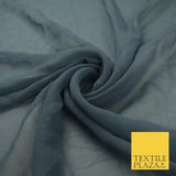 16 COLOURS Premium Plain Dyed Chiffon Fine Soft Georgette Sheer Dress Fabric 58"