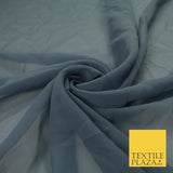 16 COLOURS Premium Plain Dyed Chiffon Fine Soft Georgette Sheer Dress Fabric 58"