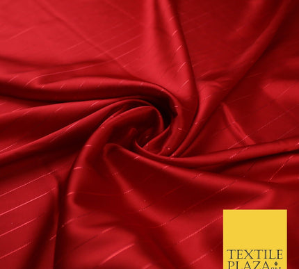 16 COLOURS - Fine Lurex Striped Silky Smooth Sateen Satin Fabric Drape Lining