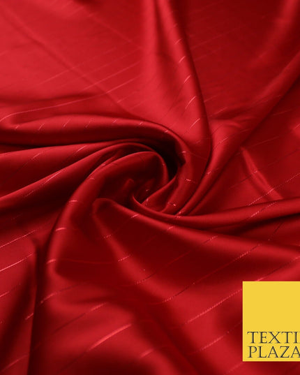 16 COLOURS - Fine Lurex Striped Silky Smooth Sateen Satin Fabric Drape Lining