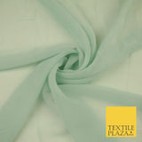 16 COLOURS Premium Plain Dyed Chiffon Fine Soft Georgette Sheer Dress Fabric 58"