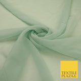 16 COLOURS Premium Plain Dyed Chiffon Fine Soft Georgette Sheer Dress Fabric 58"