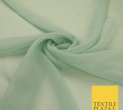 16 COLOURS Premium Plain Dyed Chiffon Fine Soft Georgette Sheer Dress Fabric 58"