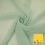 16 COLOURS Premium Plain Dyed Chiffon Fine Soft Georgette Sheer Dress Fabric 58"