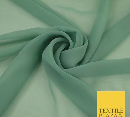 16 COLOURS Premium Plain Dyed Chiffon Fine Soft Georgette Sheer Dress Fabric 58"