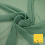 16 COLOURS Premium Plain Dyed Chiffon Fine Soft Georgette Sheer Dress Fabric 58"