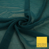16 COLOURS Premium Plain Dyed Chiffon Fine Soft Georgette Sheer Dress Fabric 58"