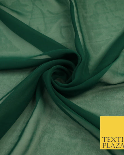 16 COLOURS Premium Plain Dyed Chiffon Fine Soft Georgette Sheer Dress Fabric 58"