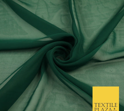 16 COLOURS Premium Plain Dyed Chiffon Fine Soft Georgette Sheer Dress Fabric 58"