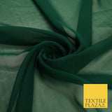 16 COLOURS Premium Plain Dyed Chiffon Fine Soft Georgette Sheer Dress Fabric 58"