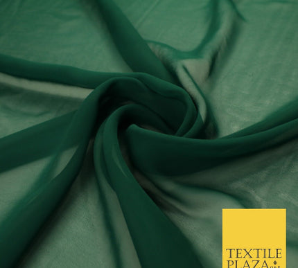 16 COLOURS Premium Plain Dyed Chiffon Fine Soft Georgette Sheer Dress Fabric 58"