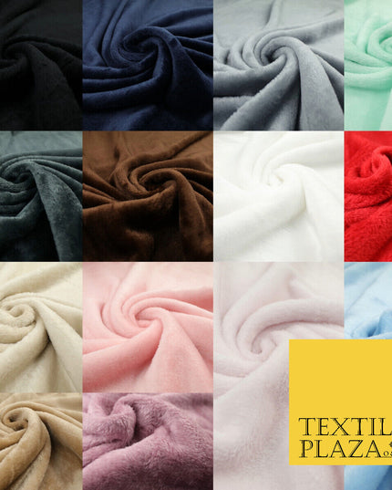 14 COLOURS - Premium Soft Double Sided Cuddle Fleece Fabric Material - 300GSM