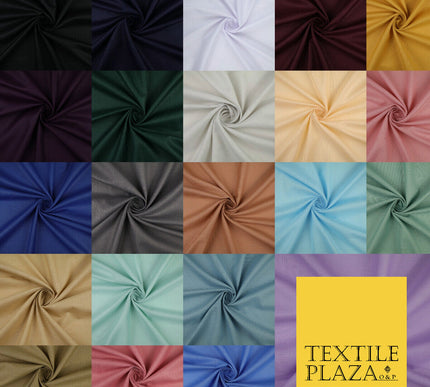 OVER 20 COLOURS - Plain Soft LINEN LOOK 100% Polyester Fabric Dress Craft 45"