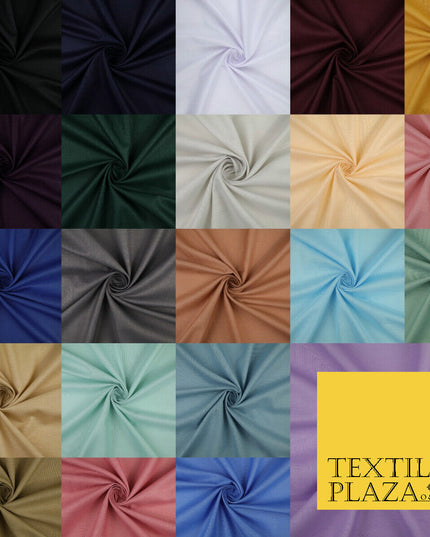 OVER 20 COLOURS - Plain Soft LINEN LOOK 100% Polyester Fabric Dress Craft 45"
