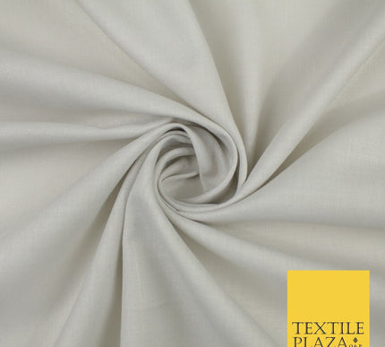 OVER 20 COLOURS - Plain Soft LINEN LOOK 100% Polyester Fabric Dress Craft 45"