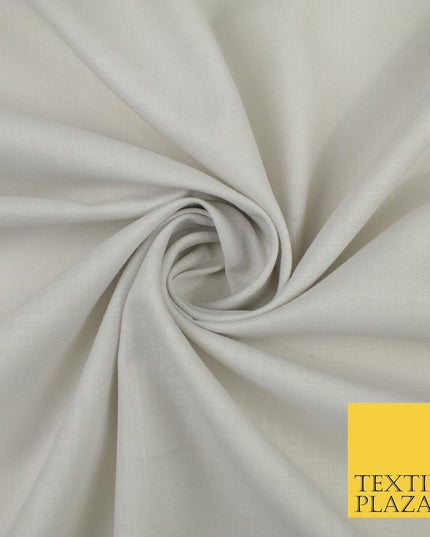 OVER 20 COLOURS - Plain Soft LINEN LOOK 100% Polyester Fabric Dress Craft 45"