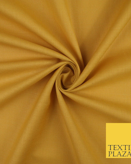 OVER 20 COLOURS - Plain Soft LINEN LOOK 100% Polyester Fabric Dress Craft 45"