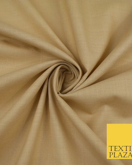 OVER 20 COLOURS - Plain Soft LINEN LOOK 100% Polyester Fabric Dress Craft 45"