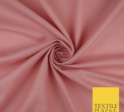 OVER 20 COLOURS - Plain Soft LINEN LOOK 100% Polyester Fabric Dress Craft 45"