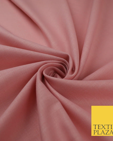 OVER 20 COLOURS - Plain Soft LINEN LOOK 100% Polyester Fabric Dress Craft 45"