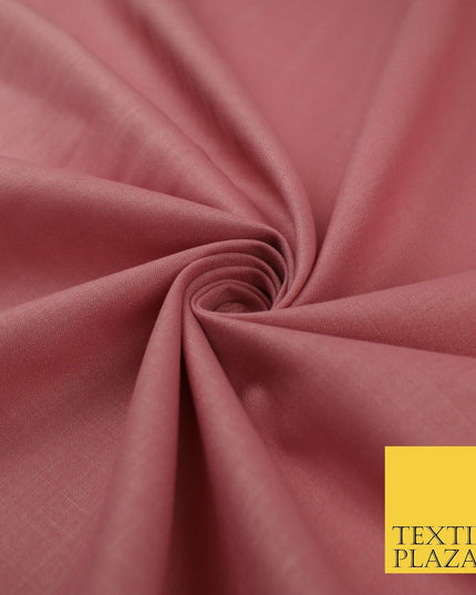 OVER 20 COLOURS - Plain Soft LINEN LOOK 100% Polyester Fabric Dress Craft 45"