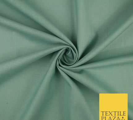 OVER 20 COLOURS - Plain Soft LINEN LOOK 100% Polyester Fabric Dress Craft 45"