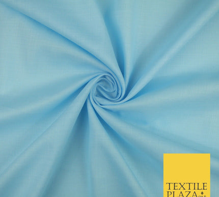 OVER 20 COLOURS - Plain Soft LINEN LOOK 100% Polyester Fabric Dress Craft 45"