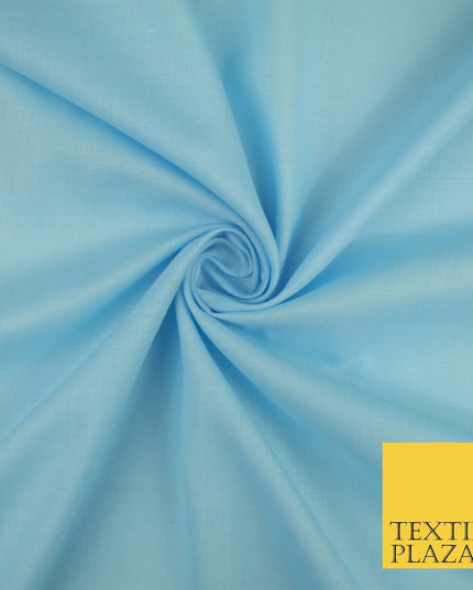 OVER 20 COLOURS - Plain Soft LINEN LOOK 100% Polyester Fabric Dress Craft 45"