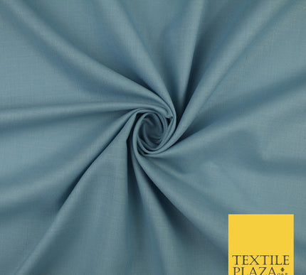 OVER 20 COLOURS - Plain Soft LINEN LOOK 100% Polyester Fabric Dress Craft 45"