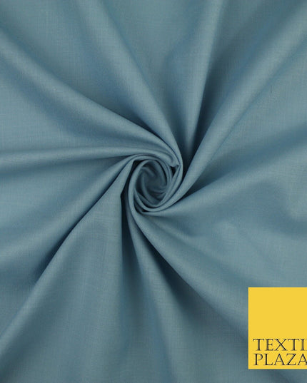 OVER 20 COLOURS - Plain Soft LINEN LOOK 100% Polyester Fabric Dress Craft 45"