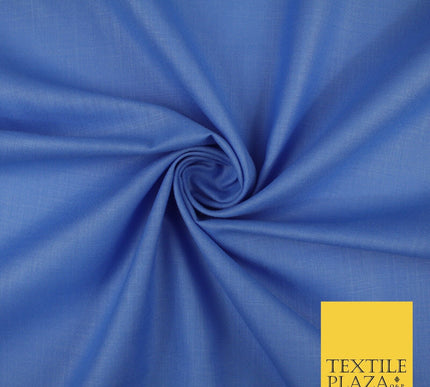 OVER 20 COLOURS - Plain Soft LINEN LOOK 100% Polyester Fabric Dress Craft 45"