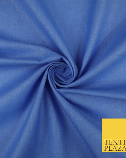 OVER 20 COLOURS - Plain Soft LINEN LOOK 100% Polyester Fabric Dress Craft 45"