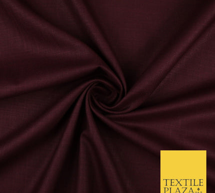 OVER 20 COLOURS - Plain Soft LINEN LOOK 100% Polyester Fabric Dress Craft 45"