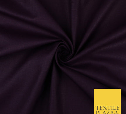 OVER 20 COLOURS - Plain Soft LINEN LOOK 100% Polyester Fabric Dress Craft 45"
