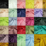 29 COLOURS- Silky Smooth Stretch Twinkle Sparkle Satin Dress Fabric Drape Lining
