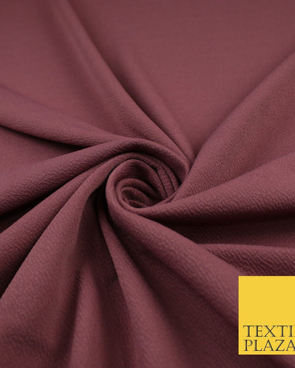Sage Green / Rose Pink Premium Plain Bubble Crepe Dress Fabric 58"
